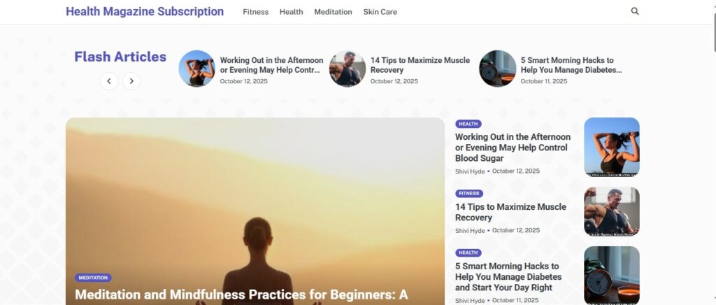 Health Magazine Subscription