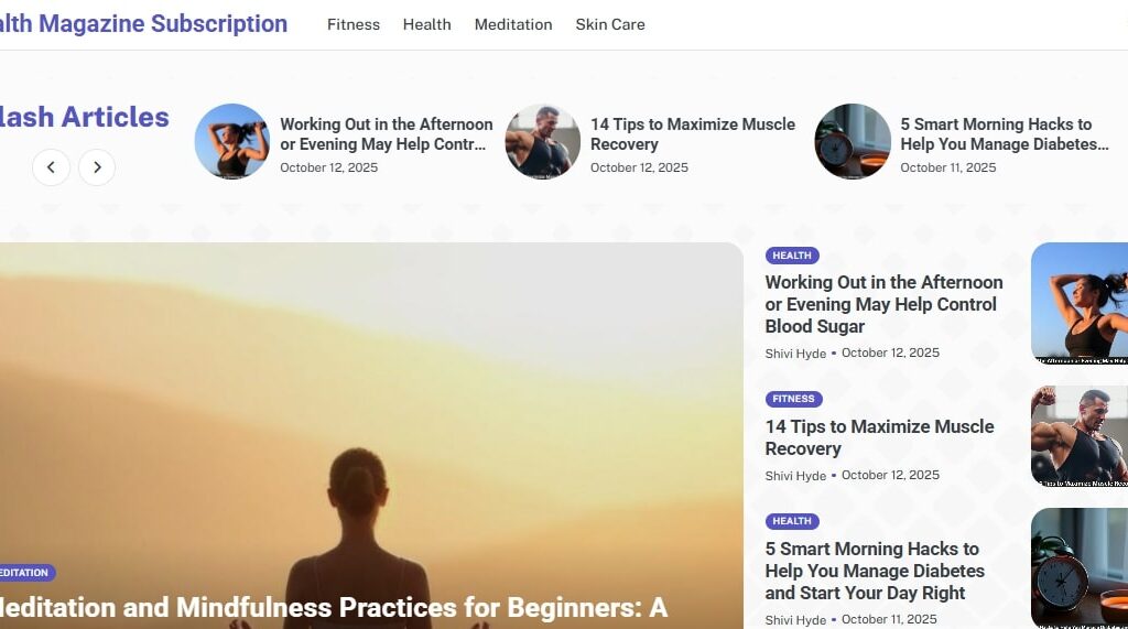 Health Magazine Subscription